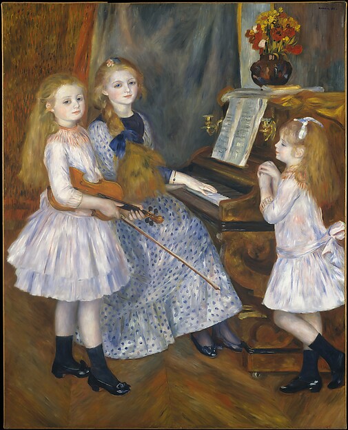 Auguste Renoir, The Daughters of Catulle Mendès, Huguette (1871–1964), Claudine (1876–1937), and Helyonne (1879–1955)