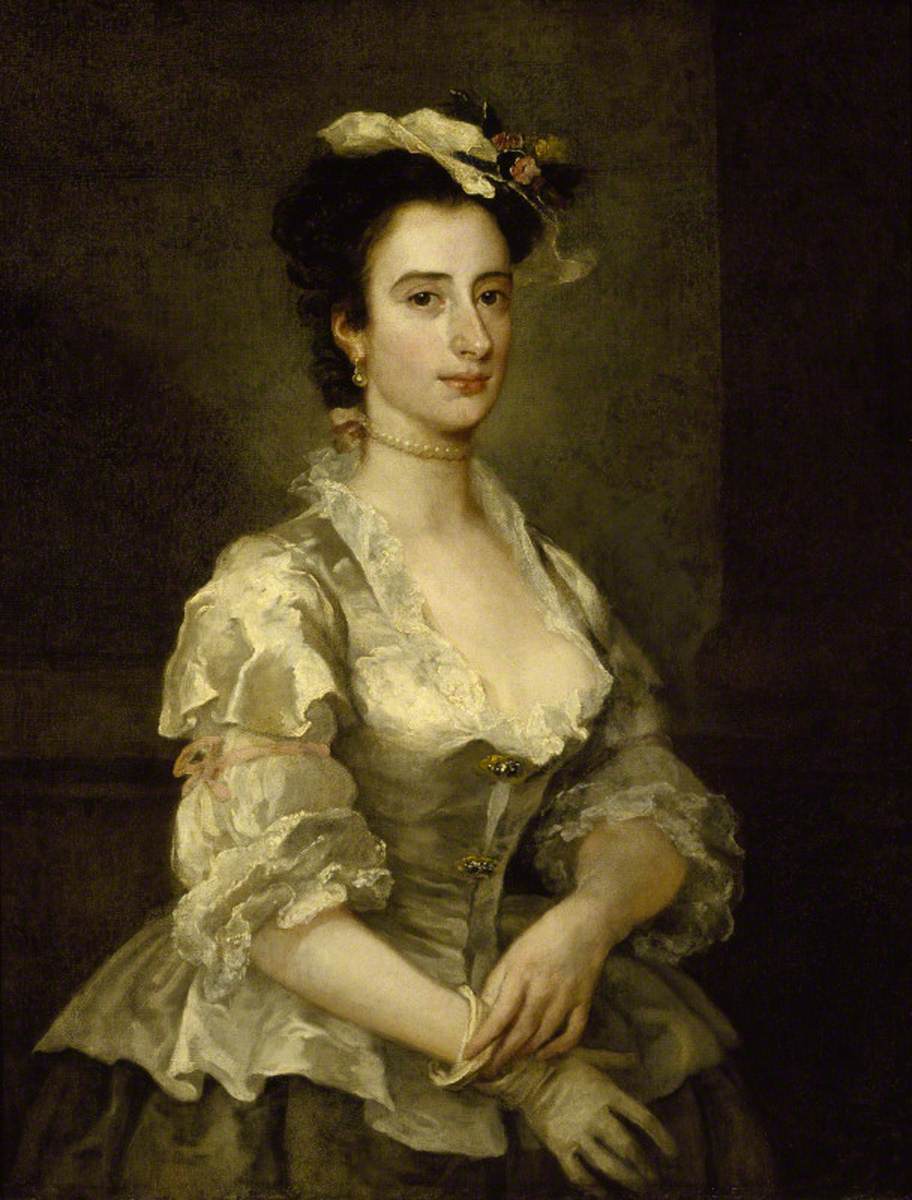 William Hogarth, An Unknown Lady, possibly Miss Woodley, later Mrs Henry Vaughan (not Mrs Jane Hogarth)