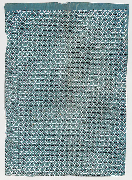 Anonymous, Sheet with overall pattern of dots in triangular shapes