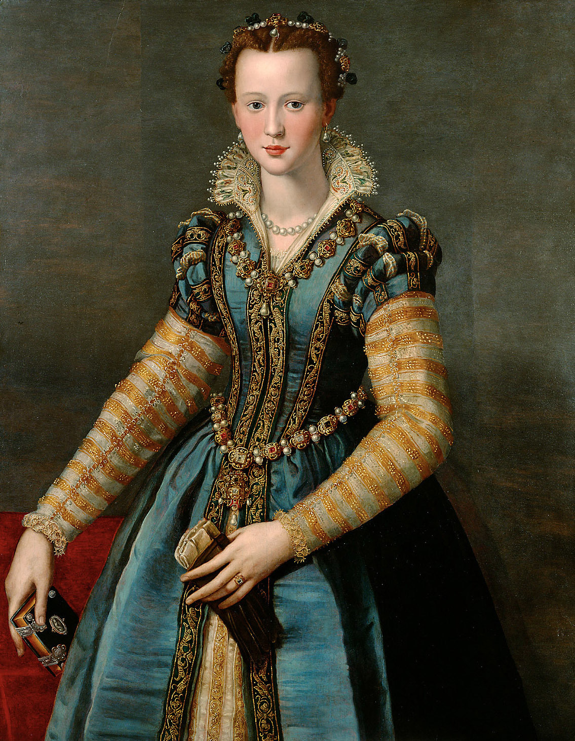 Alessandro Allori, Portrait of a lady, traditionally identified as Maria de' Medici