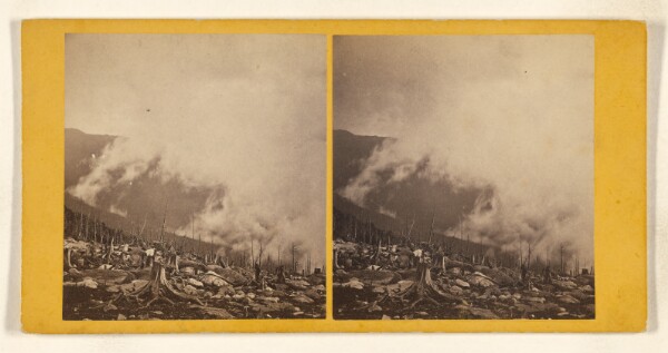 John B. Heywood, Storm clouds rising from the valley, as seen from Mount Washington. [White Mountain]