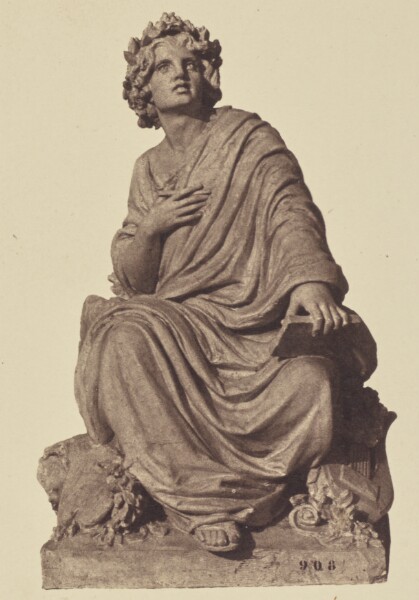 Édouard Baldus, "L'Art", Sculpture by Auguste Ottin, Decoration of the Louvre, Paris]