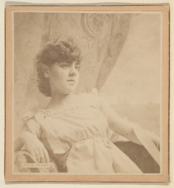 Kinney Brothers Tobacco Company, Irene Perry, from the Actresses series (N246), Type 2, issued by Kinney Brothers to promote Sporting Extra Cigarettes