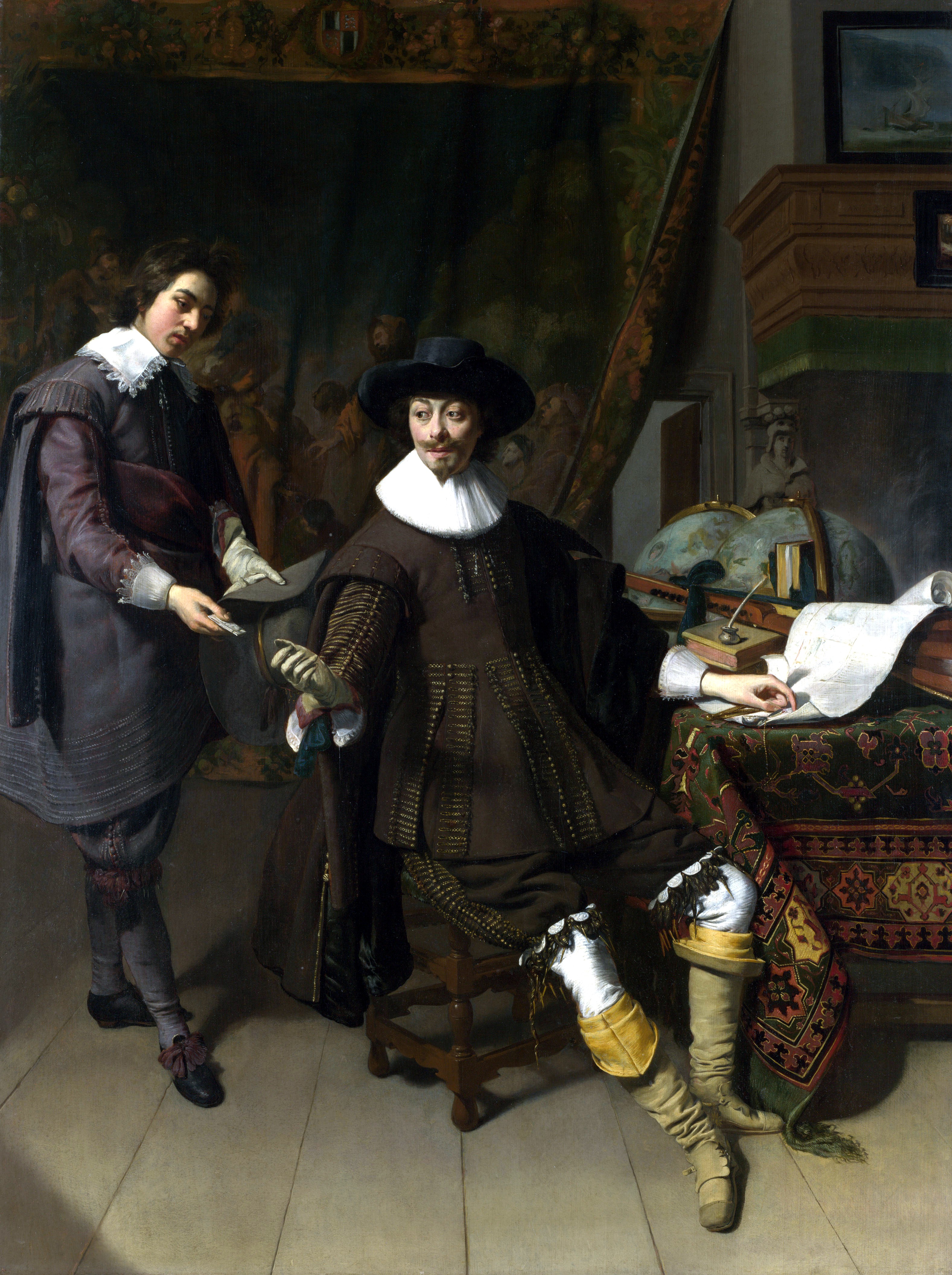 Thomas de Keyser, Constantijn Huygens and his (?) Clerk