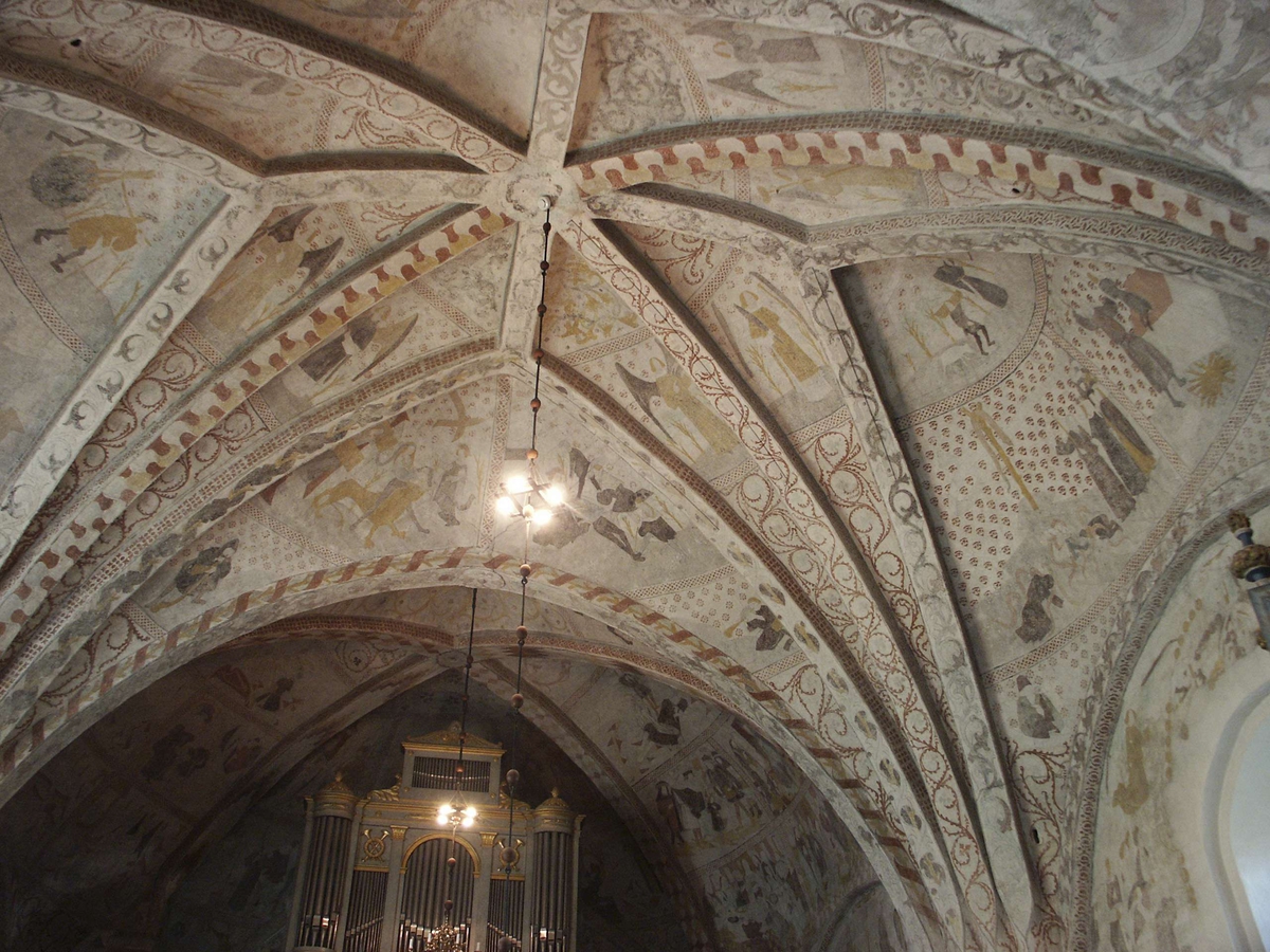 Johan Dellbeck, Rib vault with paintings in Ekeby Church, Ekeby parish, Uppland July 2006