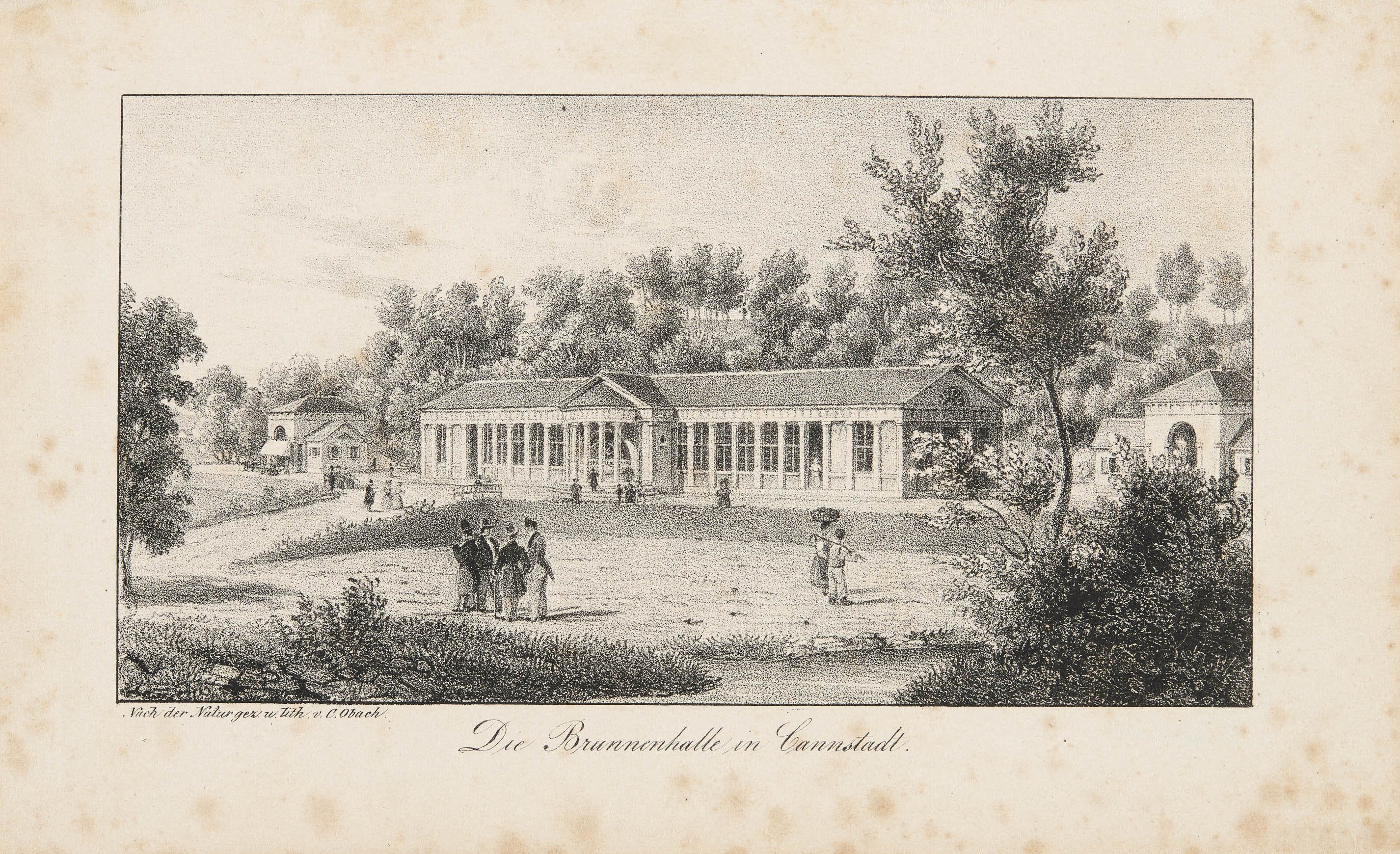Caspar Obach, Ansicht des Kursaals in Cannstatt