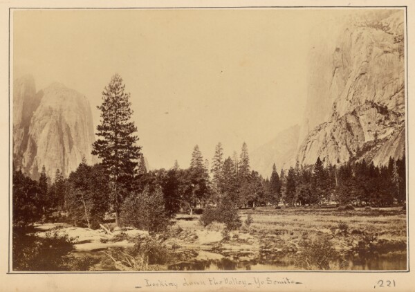 Carleton Watkins, Looking down the Valley, Yosemite