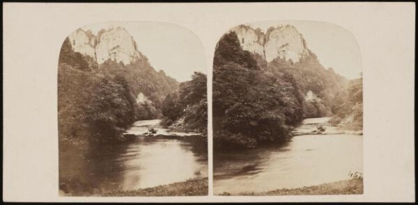 Unknown, Stereoscopic photograph of a landscape with river