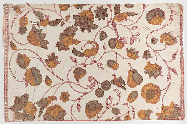 Anonymous, Sheet with overall floral pattern