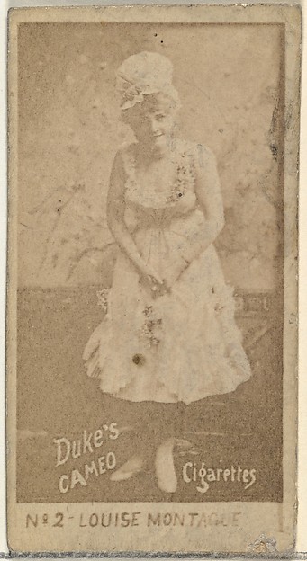 W. Duke, Sons & Co., Card Number 2, Louise Montague, from the Actors and Actresses series (N145-4) issued by Duke Sons & Co. to promote Cameo Cigarettes