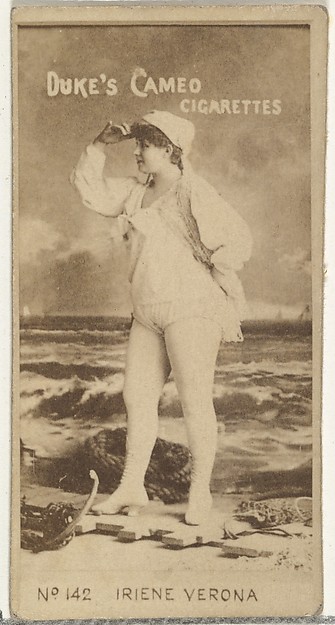 W. Duke, Sons & Co., Card Number 142, Irene Verona, from the Actors and Actresses series (N145-4) issued by Duke Sons & Co. to promote Cameo Cigarettes