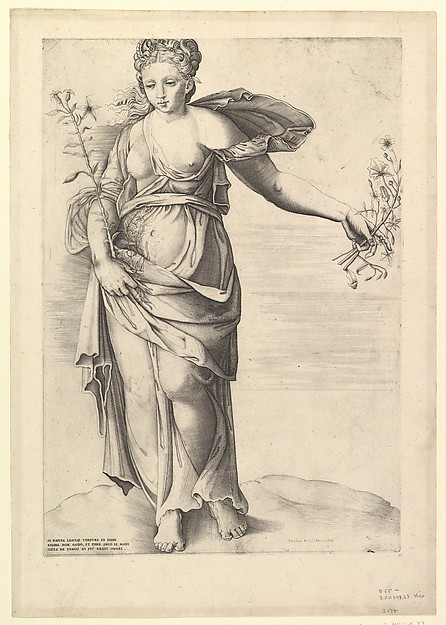 Anonymous, Italian, 16th century, Flora, from "Speculum Romanae Magnificentiae"