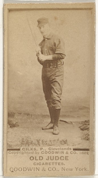 Goodwin & Company, Robert James "Bob" Gilks, Pitcher, Cleveland, from the Old Judge series (N172) for Old Judge Cigarettes