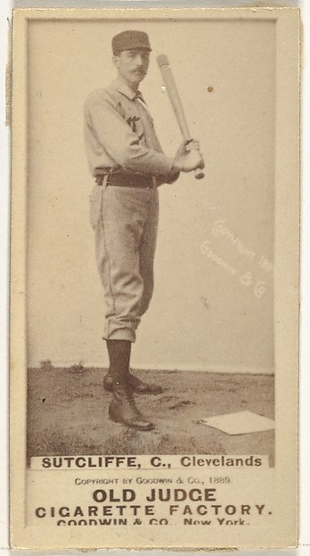 Goodwin & Company, Elmer Ellsworth "Sy" Sutcliffe, Catcher, Cleveland, from the Old Judge series (N172) for Old Judge Cigarettes