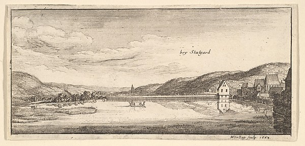 Wenceslaus Hollar, Stuttgart: The Lake, from "German Views"