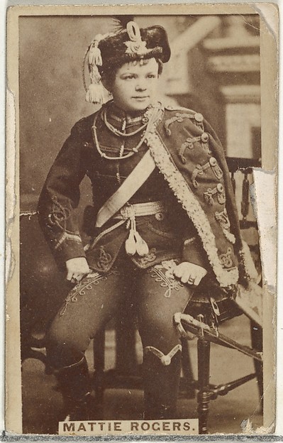 W. Duke, Sons & Co., Mattie Rogers, from the Actors and Actresses series (N145-7) issued by Duke Sons & Co. to promote Duke Cigarettes