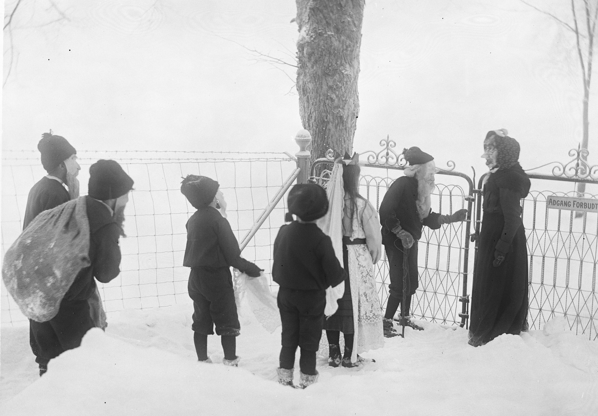Anders Beer Wilse, Prot: Maias Drøm - Ankommer til Kongsgårdens grind 1907