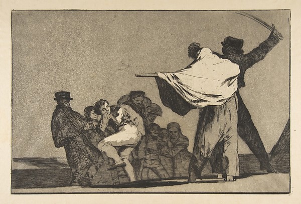 Goya (Francisco de Goya y Lucientes), 'Well-Known Folly' from the 'Disparates' (Follies / Irrationalities, Plate A)