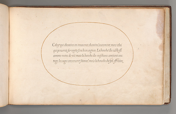 Anonymous, Calligraphic Exercise in French