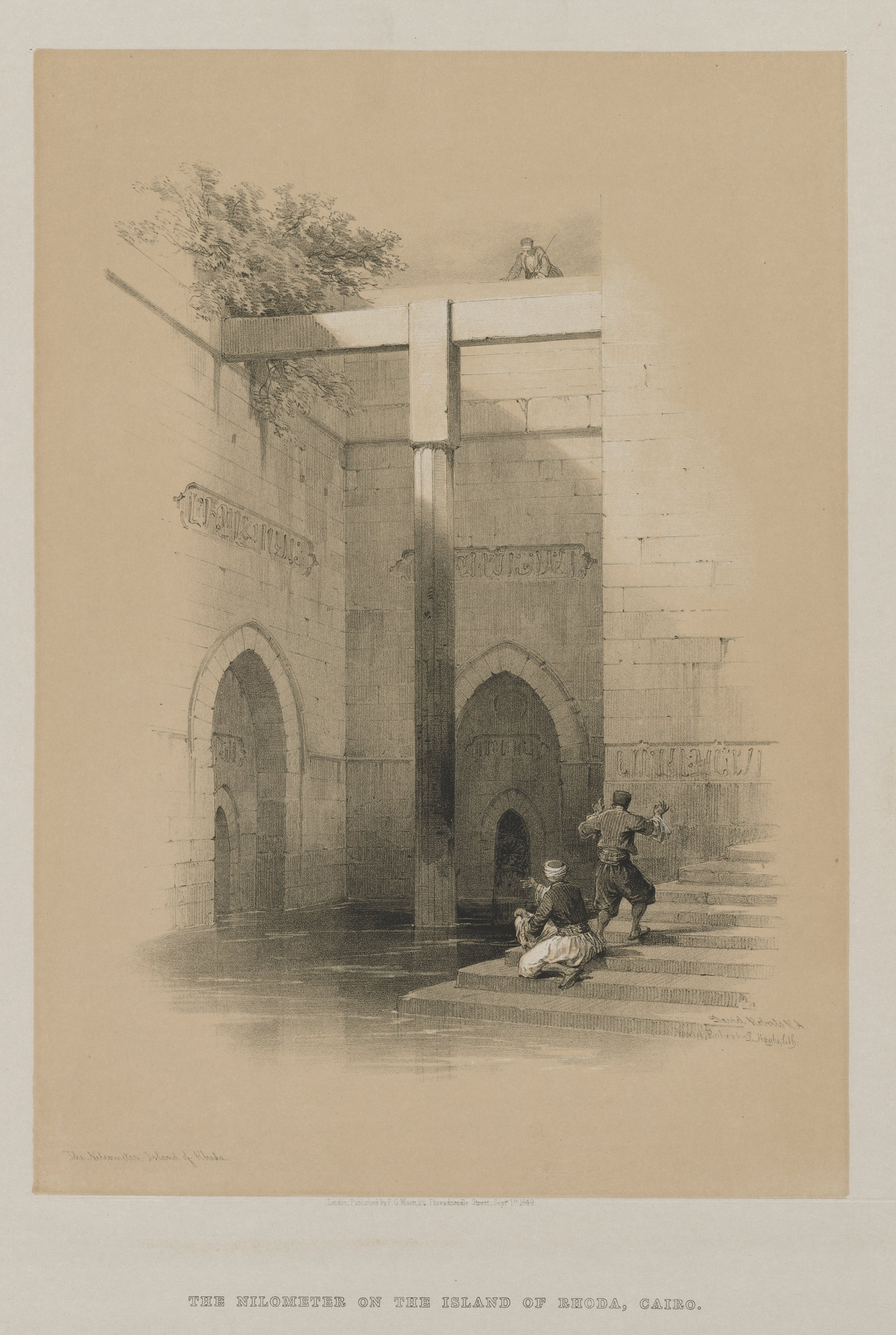 Louis Haghe, Egypt and Nubia, Volume III: The Nileometer.  Island of Rhoda