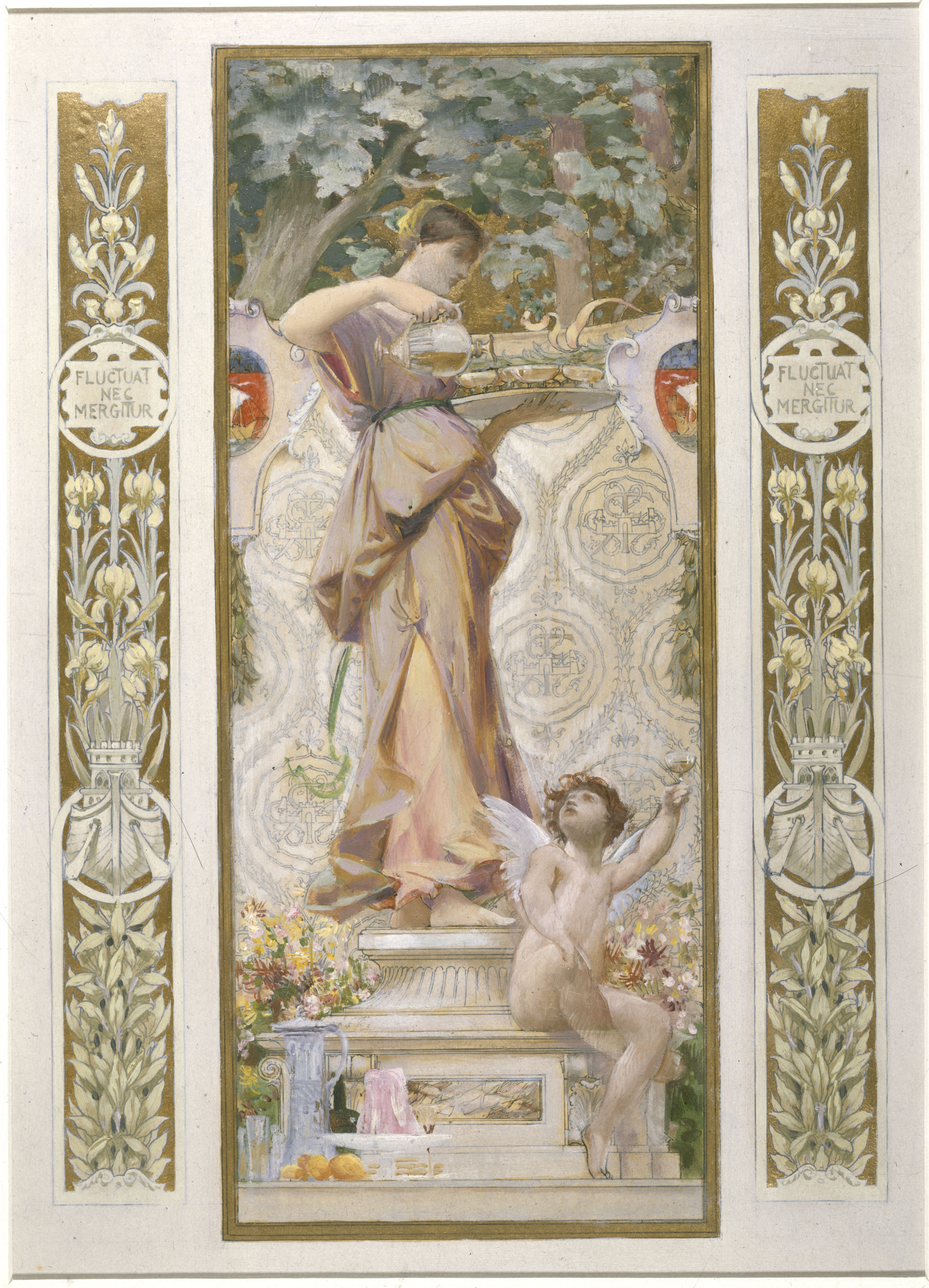 Luc-Olivier Merson, Esquisse pour l'escalier des Fêtes de l'Hôtel de Ville de Paris : Les Rafraîchissements