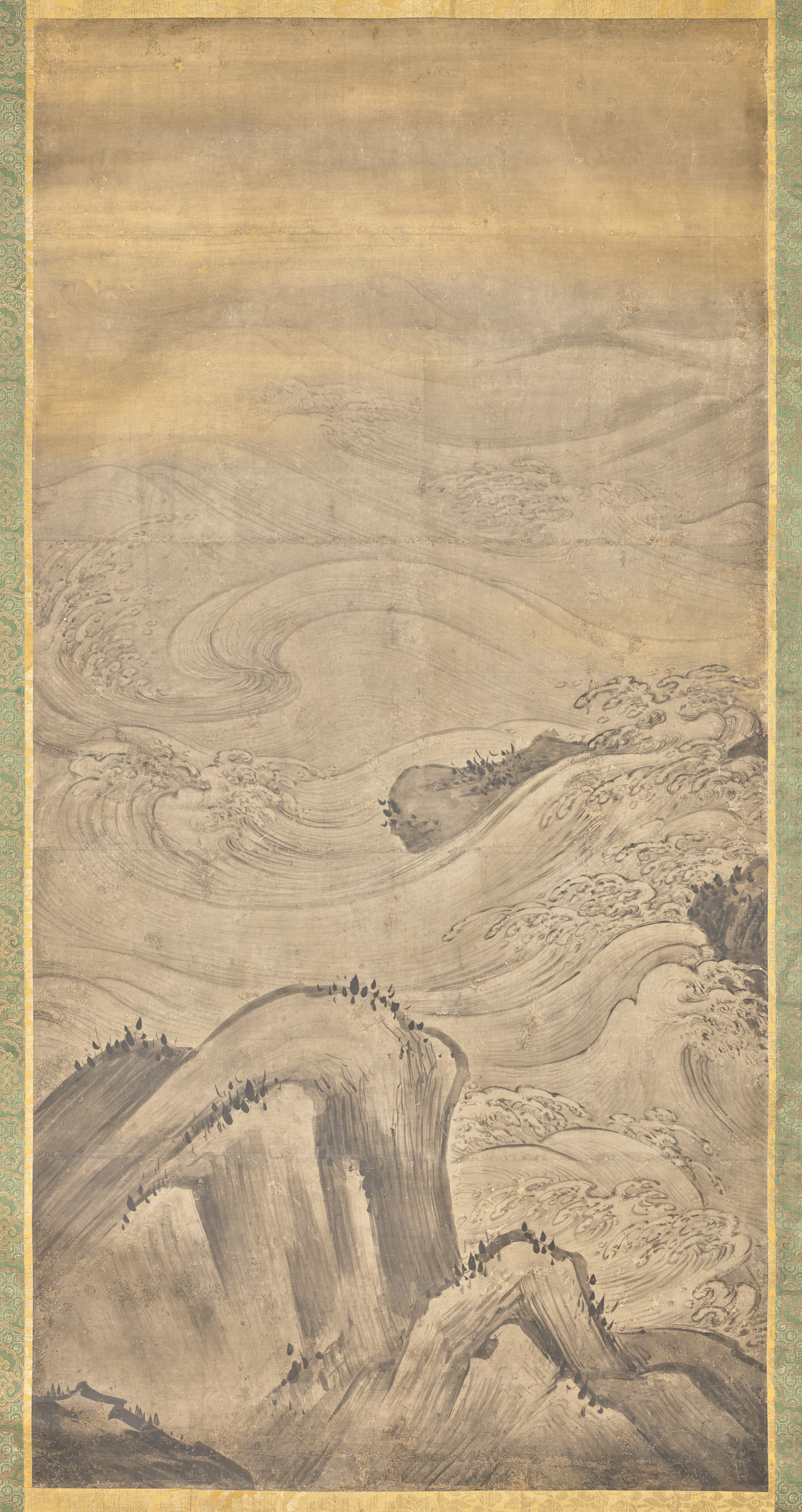 Kano Motonobu, Rocks and Waves
