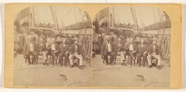 Unknown, [Frederick Douglass with The Commissioners to Santo Domingo, Brooklyn Navy Yard, January 1871]