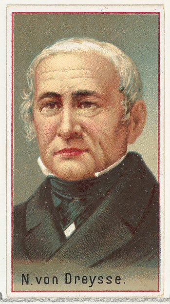 Allen & Ginter, N. von Dreysse, printer's sample for the World's Inventors souvenir album (A25) for Allen & Ginter Cigarettes