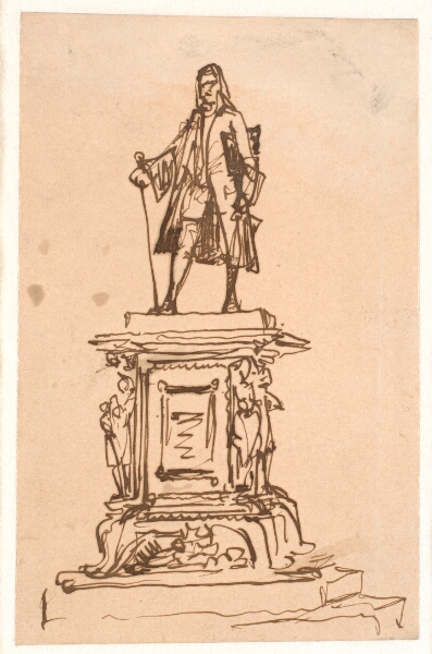 Wilhelm Marstrand, Udkast til et Holbergmonument