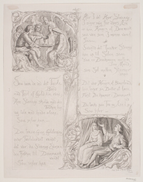 Lorenz Frølich, Illustration nr. 3 til "Visen om Dronning Dagmars ankomst til Danmark"