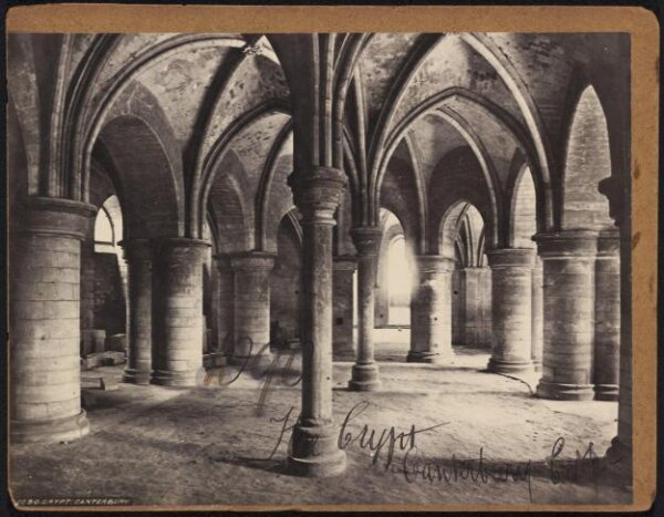 Francis Frith, The Crypt.  Canterbury Cath'l