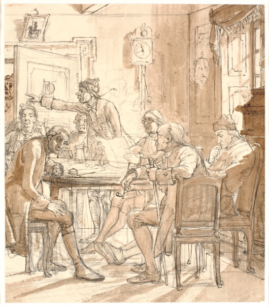 Wilhelm Marstrand, "Collegium politicum" (Den politiske kandestøber)