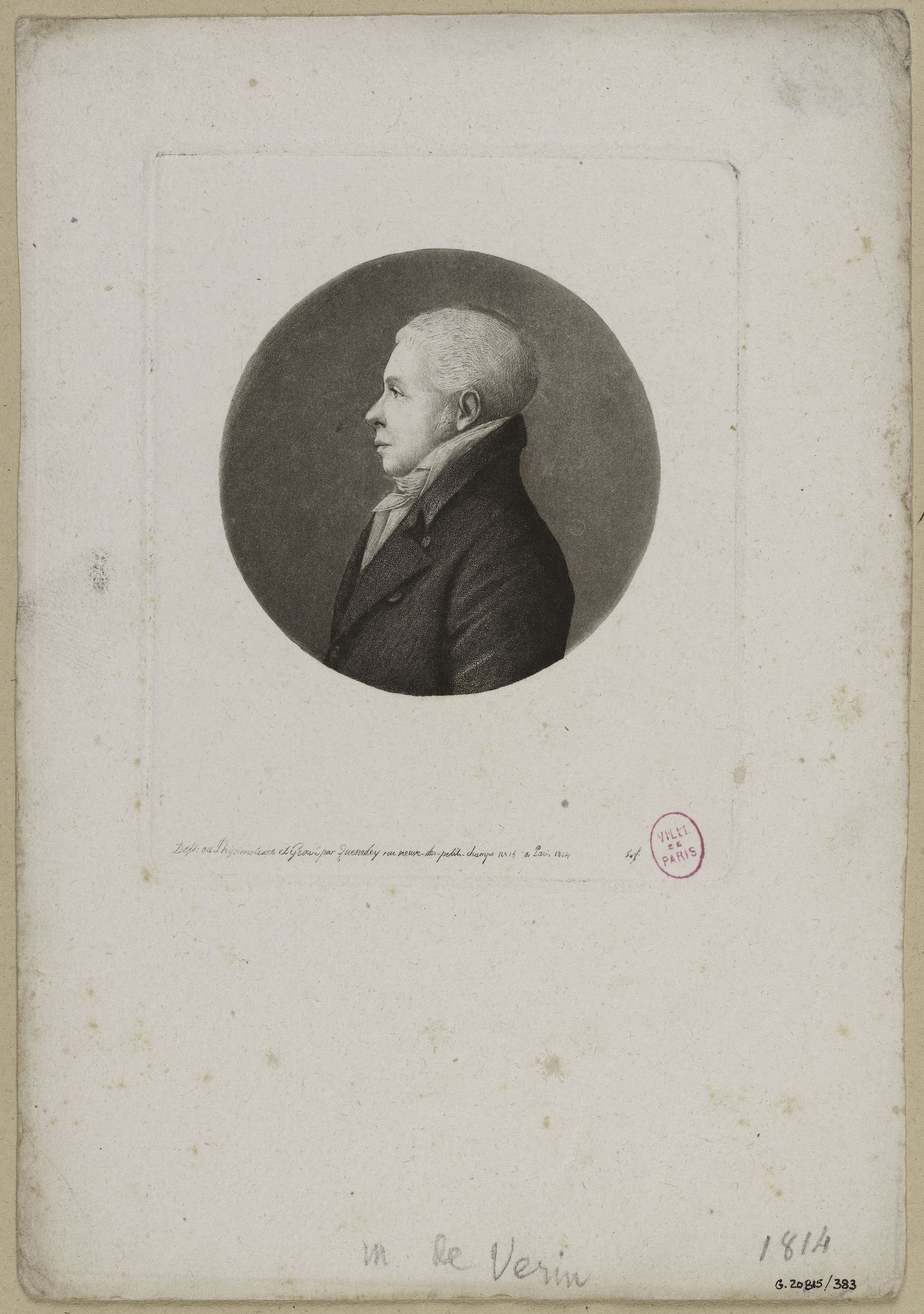 Edmé Quenedey, Portrait de Monsieur de Verin