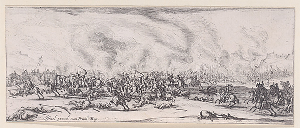 Jacques Callot, La Bataille (The Battle), plate 3 from "Les Misères et les Mal-Heures de la Guerre" (The Miseries and Misfortunes of War)