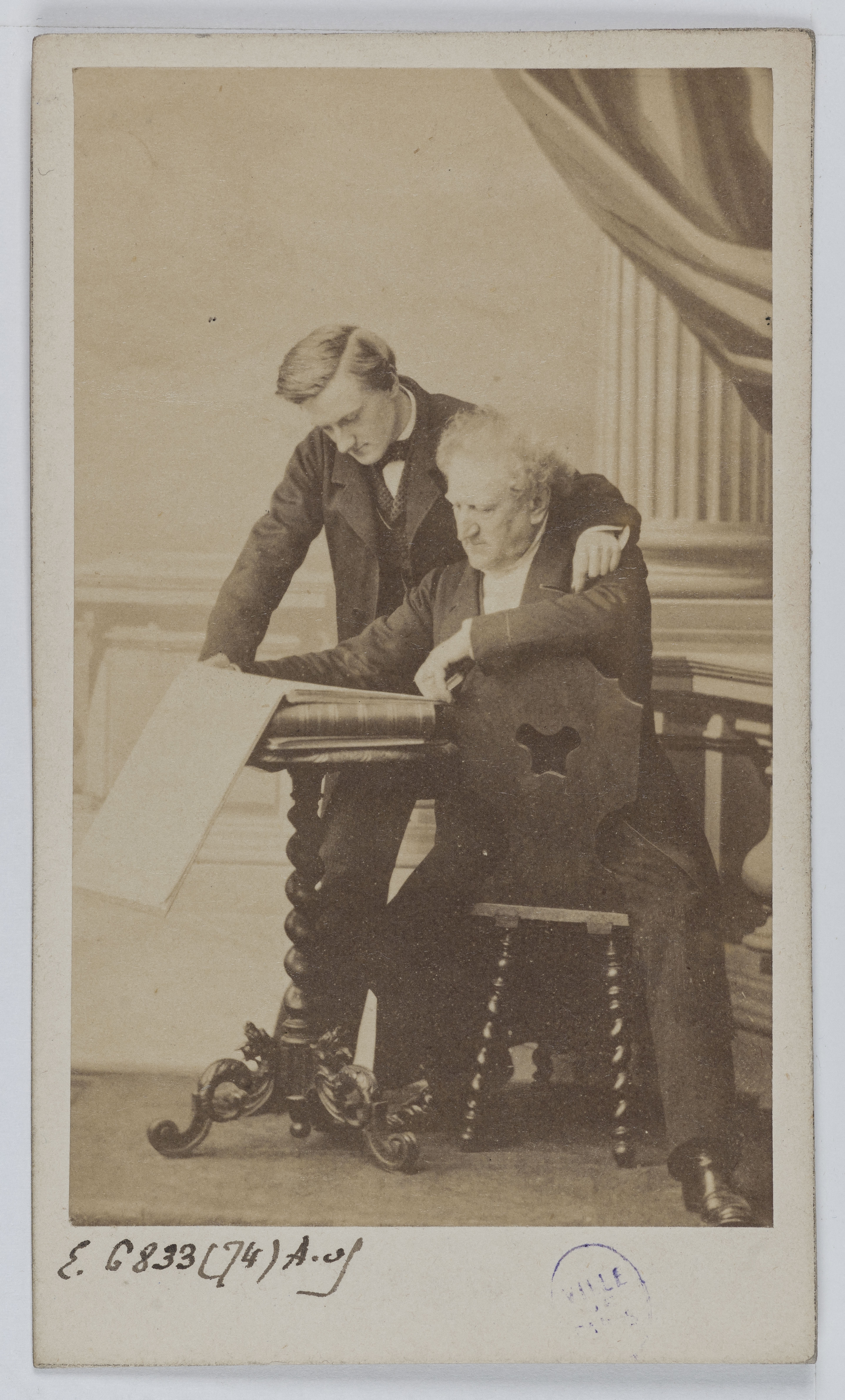 Pierre Petit & Trinquart, Portrait de Jean-Baptiste Provost et Eugène Provost, père et fils, acteurs de théâtre.