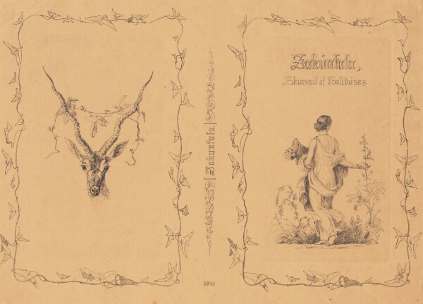 Johan Thomas Lundbye, Omslag til M. Hammerichs oversættelse af Kalidasas, "Sakuntala", København 1845