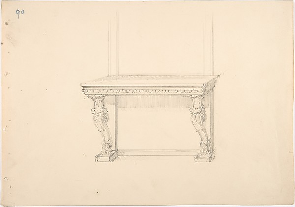 Anonymous, British, 19th century, Design for a Pier Table
