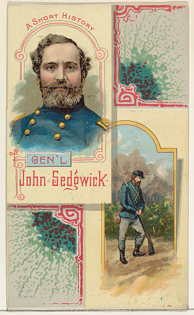 W. Duke, Sons & Co., A Short History: General John Sedgwick, from the Histories of Generals series (N114) issued by W. Duke, Sons & Co. to promote Honest Long Cut Smoking and Chewing Tobacco