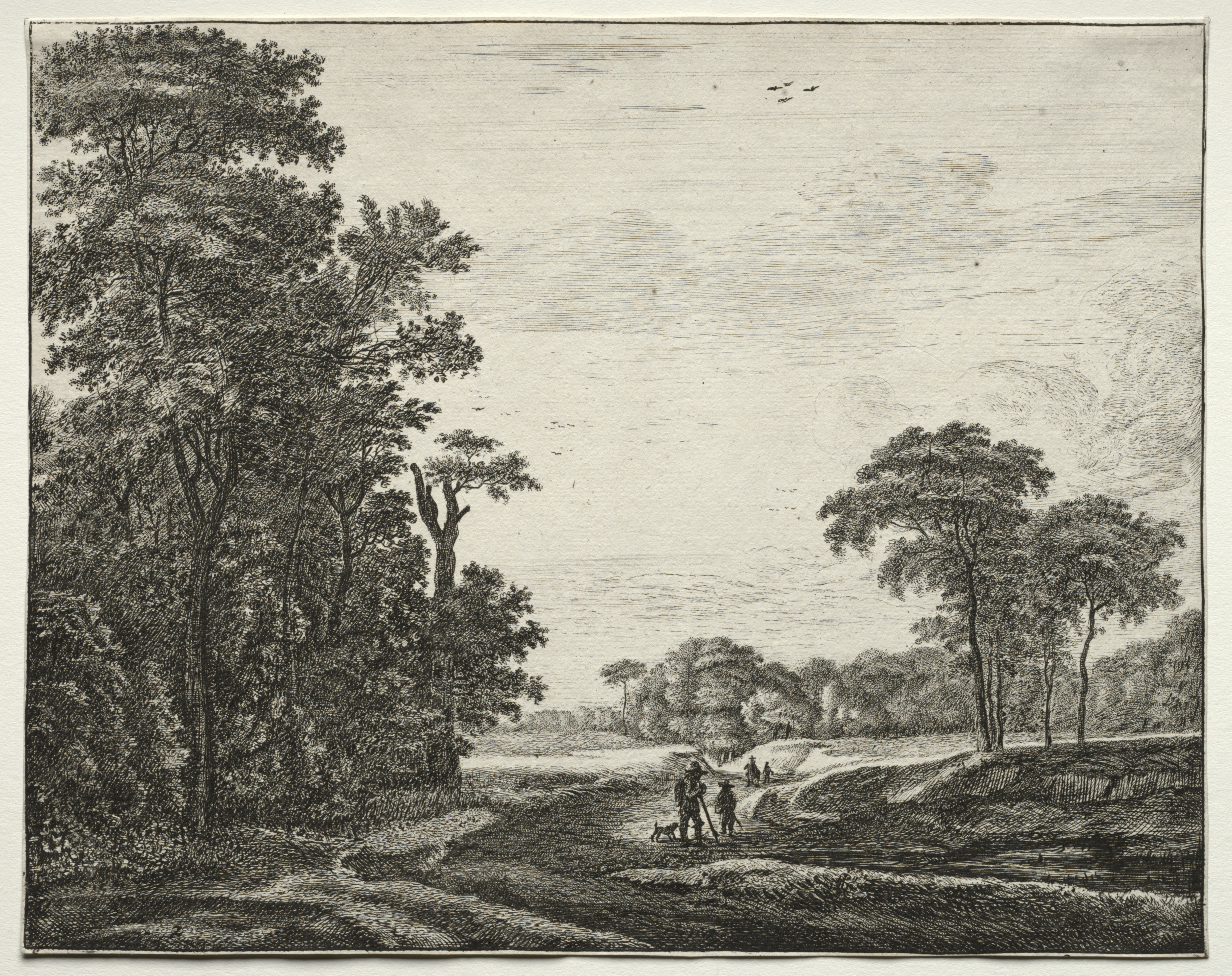Roelant Roghman, Six views in the Wood of the Hague: Plate 2