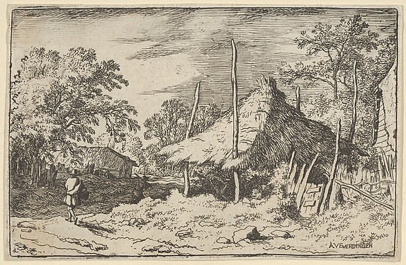 Allart van Everdingen, The Wheel underneath the Haybarn
