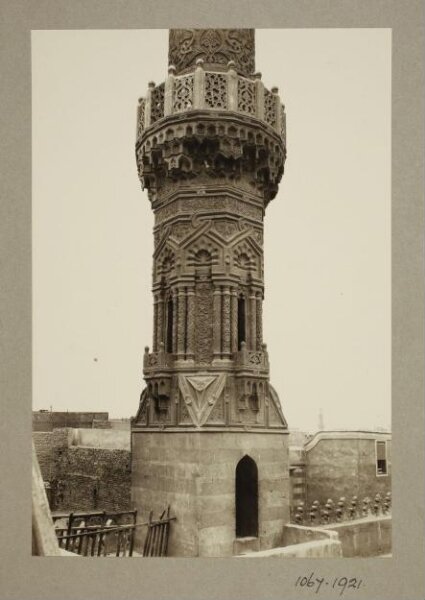 K.A.C. Creswell, Base of the minaret of the mosque and mausoleum of Mamluk Amir Janim al-Bahlawan, Cairo