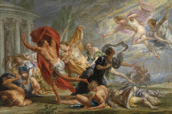 Jan Boeckhorst, Apollo and Diana Kill Niobe's Children