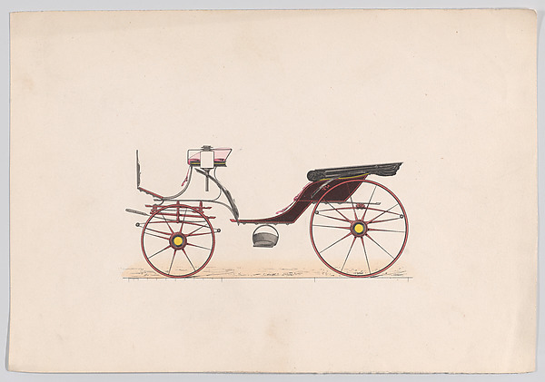 Anonymous, French, 19th century, Design for Cabriolet Carriage