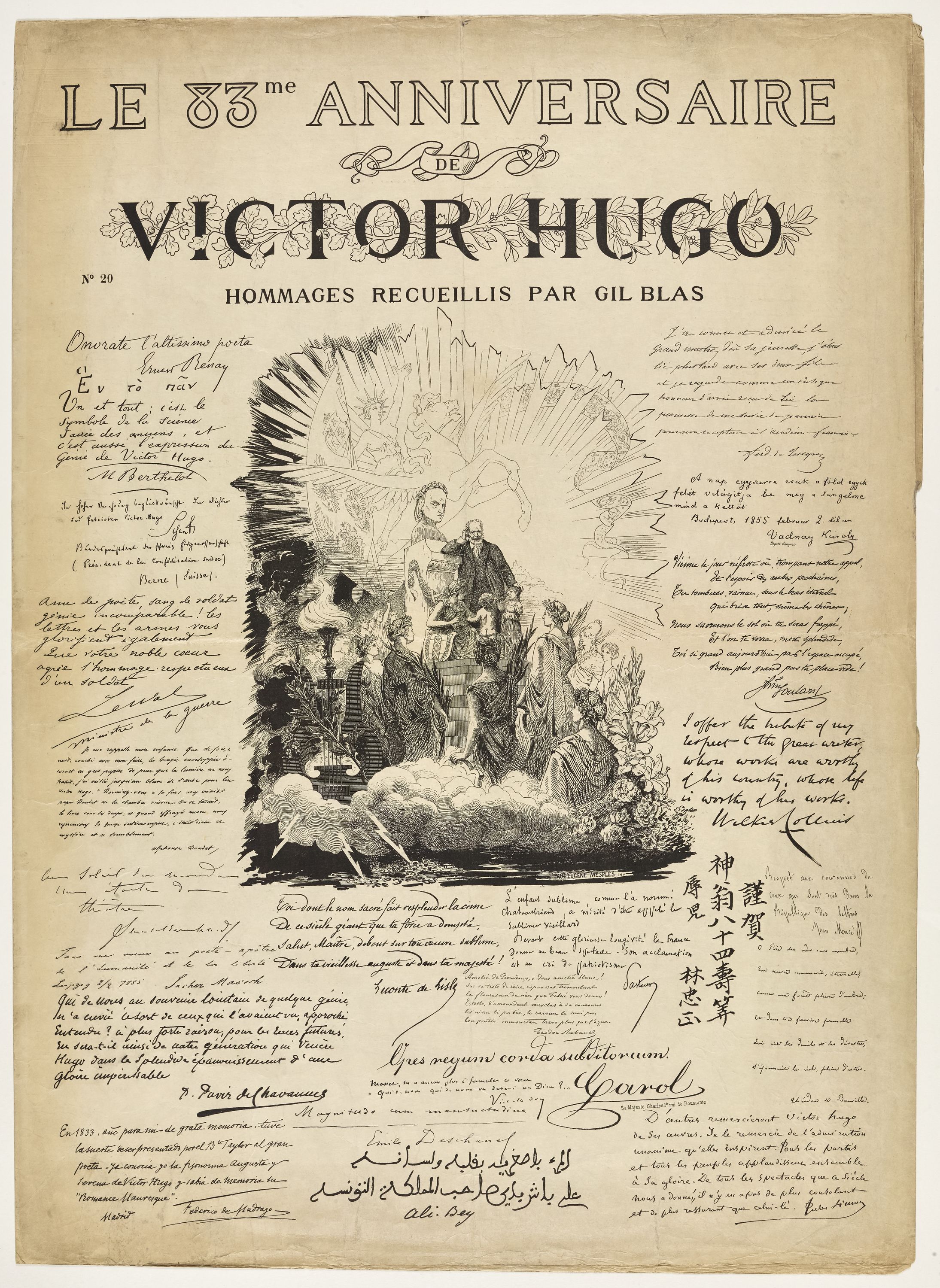 Anonyme, Le 83eme anniversaire de Victor Hugo, hommages recueillis par Gil Blas