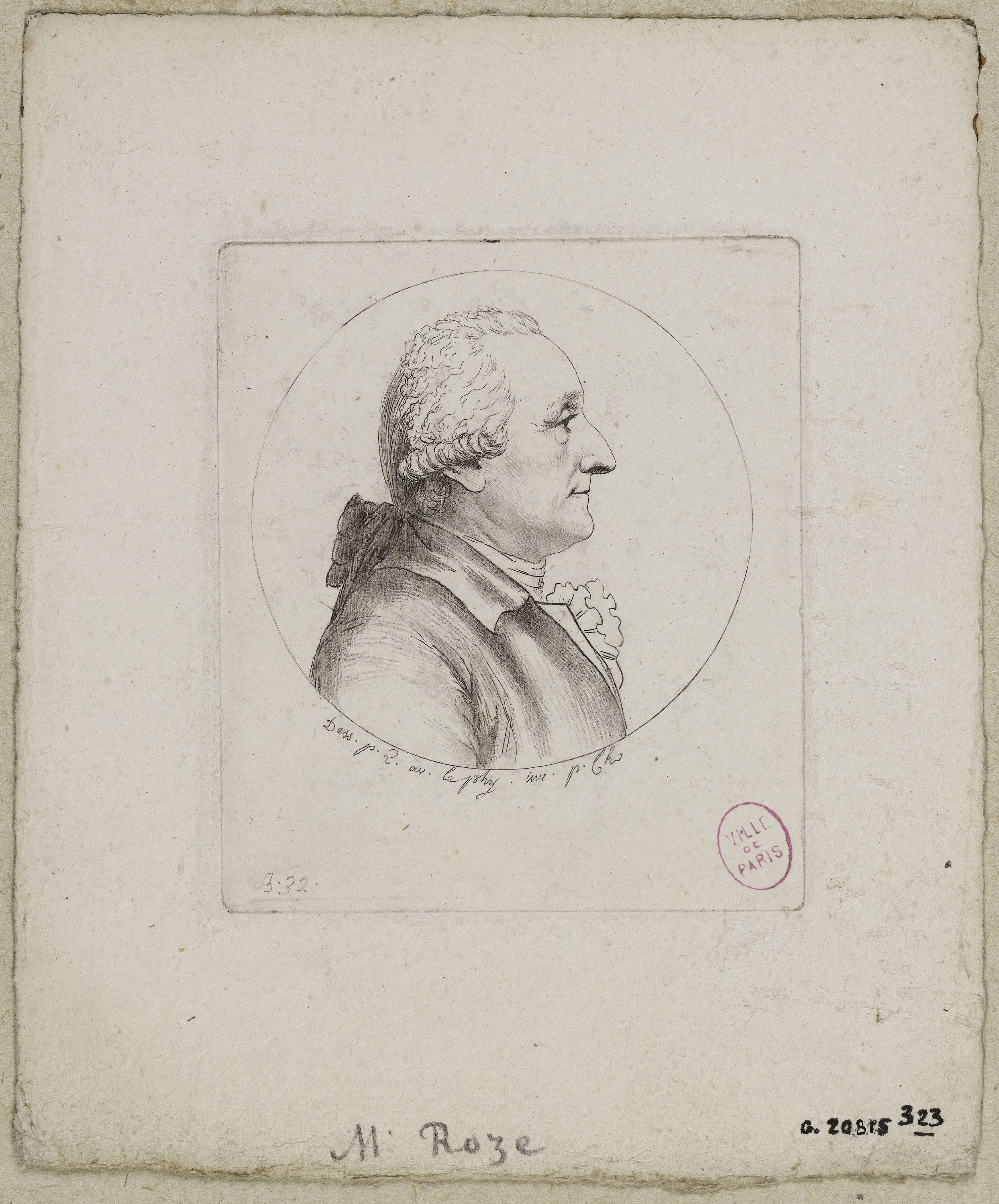 Edmé Quenedey, Portrait de Monsieur Roze