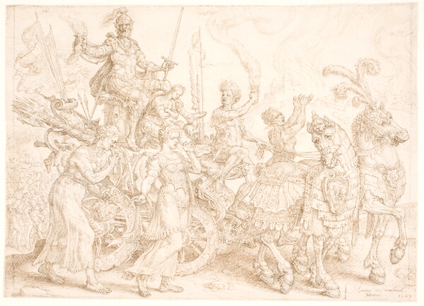 Maarten van Heemskerck, Triumfvogn. Bellum (krig)