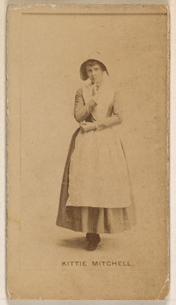 Kinney Brothers Tobacco Company, Kittie Mitchell, from the Actresses series (N245) issued by Kinney Brothers to promote Sweet Caporal Cigarettes