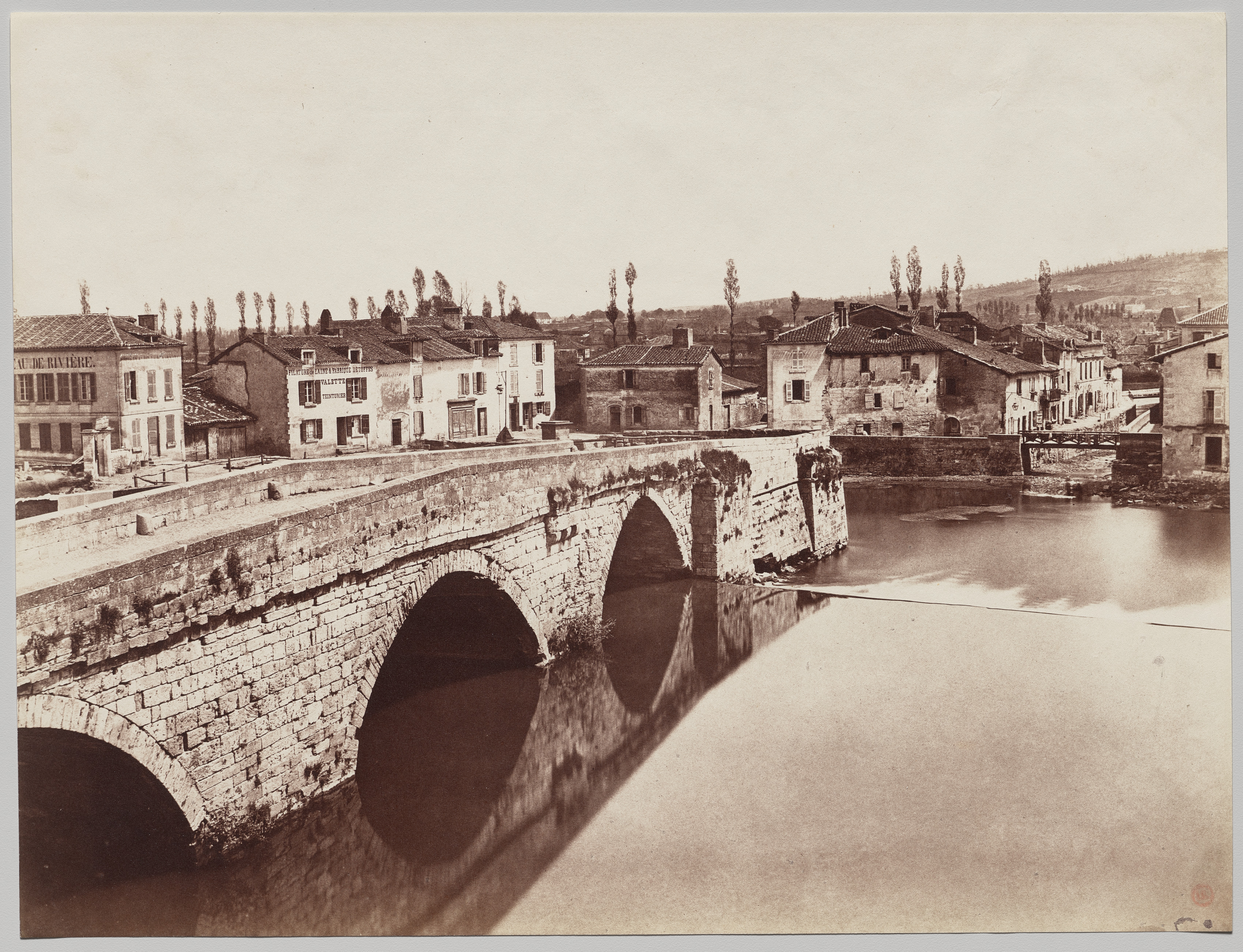 Édouard Baldus, Périgueux. The Tournepiche Bridge, upstream side