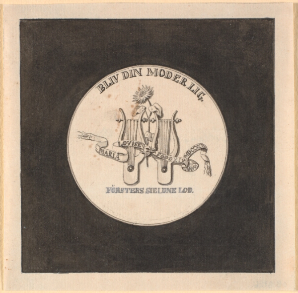 Nicolai Abildgaard, Udkast til bagsiden af medaljen i anledning af kronprinsessens nedkomst 1792