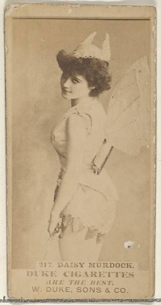 W. Duke, Sons & Co., Card Number 216, Daisy Murdoch, from the Actors and Actresses series (N145-7) issued by Duke Sons & Co. to promote Duke Cigarettes